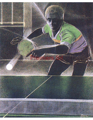 cod. P.PIN02 - Cornice con Poster Ping Pong 24x18