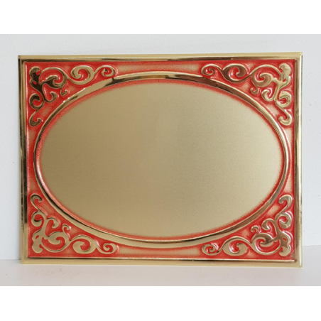 cod. P.TA16.20 - Targa alluminio cm 16X12