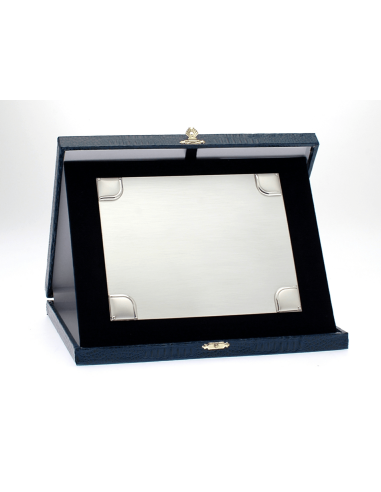 cod. P.TAS.26S05 - Targa silver e astuccio cm 26x21