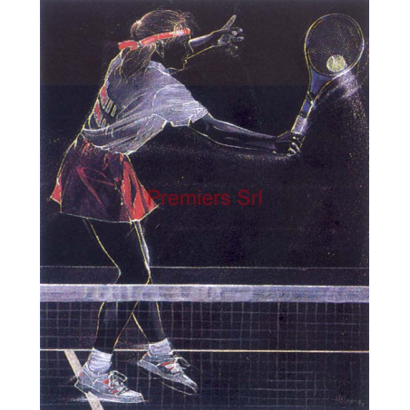 cod. P.TE30 - Cornice con Poster Tennis F. 24x18