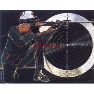 cod. P.TIF03 - Cornice con Poster Tiro bersaglio 24x18
