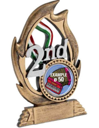 cod. P.TR18.386 - Trofeo numero 2 cm 18