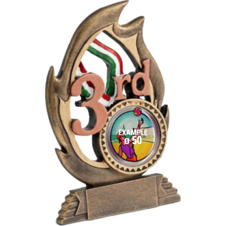 cod. P.TR18.387 - Trofeo numero 3 cm 18